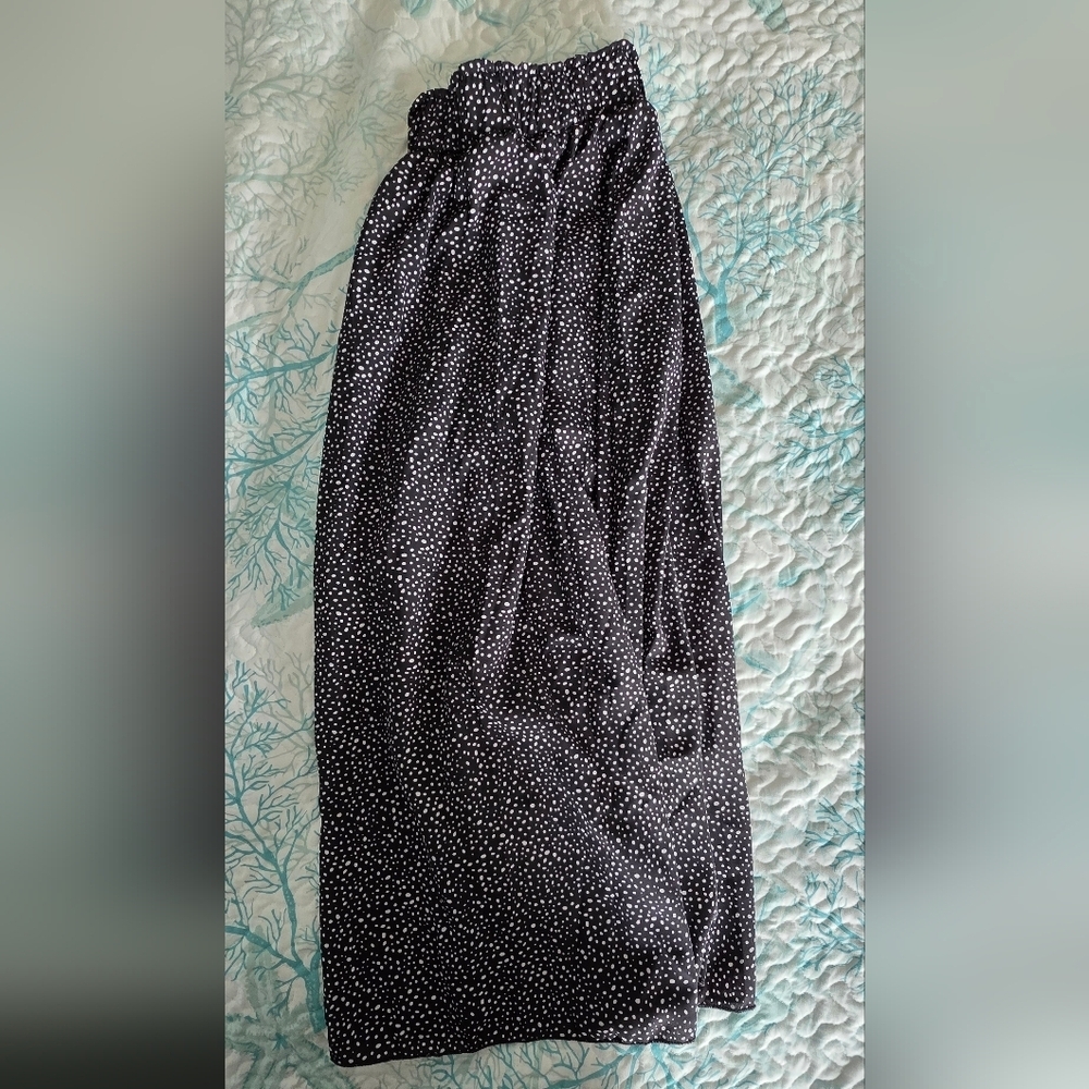 SHEIN Black and White Polka Dot Maxi Skirt - Picture 1 of 2